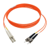 ENET Fiber Optic Duplex Network Cable - 6.56 ft Fiber Optic Network Cable for Network Device - First End: 2 x ST Male Network - Second End: 2 x LC Male Network - 10 Gbit/s - 50/125 &micro;m - Black - TAA Compliant STLC-BKOM3-2M-ENT