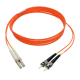 ENET Fiber Optic Duplex Network Cable - 6.56 ft Fiber Optic Network Cable for Network Device - First End: 2 x ST Male Network - Second End: 2 x LC Male Network - 10 Gbit/s - 50/125 &micro;m - Black - TAA Compliant STLC-BKOM3-2M-ENT