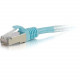 C2g -2ft Cat6a Snagless Shielded (STP) Network Patch Cable - Aqua - Category 6a for Network Device - RJ-45 Male - RJ-45 Male - Shielded - 10GBase-T - 2ft - Aqua 00741