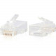 C2g RJ45 Cat6 Modular Plug for Round Solid/Stranded Cable - 50pk - 50 Pack - 1 x RJ-45 Male - Clear - TAA Compliance 00889