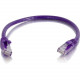 C2g 6in Cat5e Snagless Unshielded (UTP) Network Patch Cable - Purple - Category 5e for Network Device - RJ-45 Male - RJ-45 Male - 6in - Purple 00938