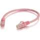 C2g 6in Cat6 Snagless Unshielded (UTP) Network Patch Cable - Pink - Category 6 for Network Device - RJ-45 Male - RJ-45 Male - 6in - Pink 00960