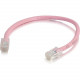 C2g 6in Cat6 Non-Booted Unshielded (UTP) Network Patch Cable - Pink - Slim Category 6 for Network Device - RJ-45 Male - RJ-45 Male - 6in - Pink 00970