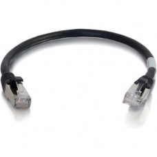 C2g 6in Cat6a Snagless Shielded (STP) Network Patch Cable - Black - Category 6a for Network Device - RJ-45 Male - RJ-45 Male - Shielded - 10GBase-T - 6in - Black 00975