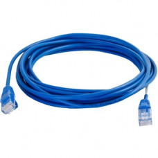 C2g 12ft Cat5e Snagless Unshielded (UTP) Slim Network Patch Cable - Blue - Slim Category 5e for Network Device - RJ-45 Male - RJ-45 Male - 12ft - Blue 01031