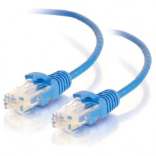 C2g 9ft Cat6 Snagless Unshielded (UTP) Slim Network Patch Cable - Blue - Slim Category 6 for Network Device - RJ-45 Male - RJ-45 Male - 9ft - Blue 01082