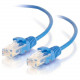 C2g 4ft Cat6 Snagless Unshielded (UTP) Slim Network Patch Cable - Blue - Slim Category 6 for Network Device - RJ-45 Male - RJ-45 Male - 4ft - Blue 01077