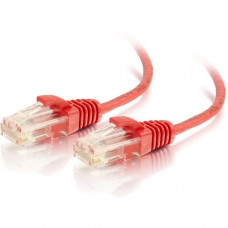 C2g 1ft Cat6 Snagless Unshielded (UTP) Slim Ethernet Network Patch Cable - Red - 1 ft Category 6 Network Cable for Network Device - First End: 1 x RJ-45 Male Network - Second End: 1 x RJ-45 Male Network - Patch Cable - 28 AWG - Red 01165