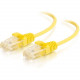 C2g 3ft Cat6 Snagless Unshielded (UTP) Slim Ethernet Network Patch Cable - Yellow - 3 ft Category 6 Network Cable for Network Device - First End: 1 x RJ-45 Male Network - Second End: 1 x RJ-45 Male Network - Patch Cable - 28 AWG - Yellow 01171