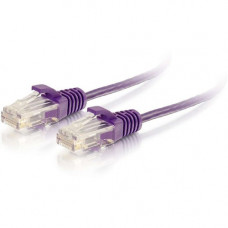 C2g 7ft Cat6 Snagless Unshielded (UTP) Slim Ethernet Network Patch Cable - Purple - 7 ft Category 6 Network Cable for Network Device - First End: 1 x RJ-45 Male Network - Second End: 1 x RJ-45 Male Network - Patch Cable - 28 AWG - Purple 01183