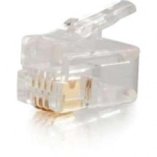 C2g RJ22 4x4 Modular Plug for Flat Stranded Cable - RJ-22 - RoHS Compliance 01921