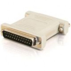 C2g DB25 Male to DB25 Female Null Modem Adapter - 1 x DB-25 Male - 1 x DB-25 Female - Beige 02469