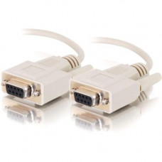 C2g 15ft DB9 F/F Cable - Beige - DB-9 Female - DB-9 Female - 15ft - Beige 09448