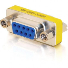 C2g DB9 F/F Mini Gender Changer (Coupler) - 1 x DB-9 Female Serial - 1 x DB-9 Female Serial - Silver, Yellow 02781