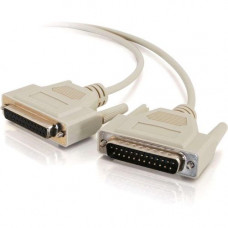 C2g 25ft DB25 Male to DB25 Female Null Modem Cable - DB-25 Male - DB-25 Female - 25ft - Beige 03033