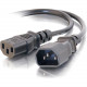 C2g 4ft Power Extension Cord - 18 AWG - IEC320C14 to IEC320C13 - 4ft - RoHS, TAA Compliance 03145