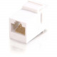 C2g RJ45 (8P8C) Coupler Keystone Insert Module - White - 1 x RJ-45 Female - White 03677