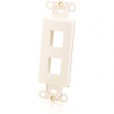 C2g Decora Style 2-Port Multimedia Keystone Insert - White - 2 x Socket(s) - White 03721