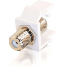 C2g Snap-In F-Type F/F Keystone Insert Module - White - F Connector 03824