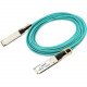 Axiom Fiber Optic Network Cable - 32.80 ft Fiber Optic Network Cable for Router, Switch, Network Device - First End: 1 x QSFP28 Network - Second End: 1 x QSFP28 Network - 12.50 GB/s - Aqua 10436-AX