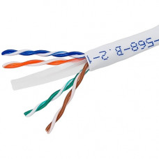 Monoprice Cat. 6 UTP Network Cable - 500 ft Category 6 Network Cable for Network Device - First End: Bare Wire - Second End: Bare Wire - 23 AWG - White 13675