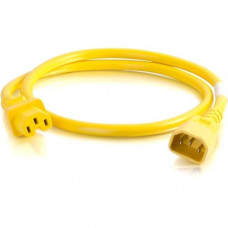 C2g 3ft 14AWG Power Cord (IEC320C14 to IEC320C13) - Yellow - For PDU, Switch, Server - 250 V AC / 15 A - Yellow - 3 ft Cord Length 17538
