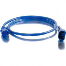 C2g 3ft 14AWG Power Cord (IEC320C14 to IEC320C13) - Blue - 250 V AC / 15 A - Blue - 3 ft Cord Length 17534