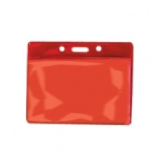 Brady Horizontal Top-Load Badge Holder - 3" x 3.81" - Vinyl - Red 1820-2006