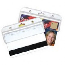 Brady Easy Access Card Holder - 3.5" x 1.5" - Plastic - 100 / Pack - TAA Compliance 1840-8000