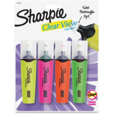 Newell Rubbermaid Sharpie Clear View Highlighters Set - Chisel Marker Point Style - 4 / Set 1912769