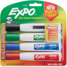 Newell Rubbermaid Expo Eraser Cap Magnetic Dry Erase Marker Set - Medium, Fine, Broad Marker Point - Chisel Marker Point Style - Assorted - 4 / Pack 1944728