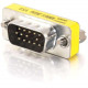C2g HD15 VGA M/M Mini Gender Changer (Coupler) - 1 x HD-15 Male - 1 x HD-15 Male - Silver, Yellow 20686