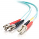 Legrand Group 2M FIBER OPTIC MMF OM3 LC/ST 50/125 DUPLEX PVC AQUA CABLE TAA 21676