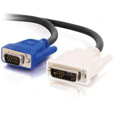 C2g 3m DVI Male to HD15 VGA Male Video Cable (9.8ft) - DVI-A Male - HD-15 Male - 9.84ft - Black 26955