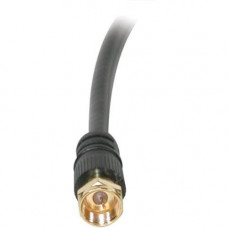 C2g 75ft Value Series F-Type RG59 Composite Audio/Video Cable - F Connector Male Video - F Connector Male Video - 75ft - Black - RoHS Compliance 29146