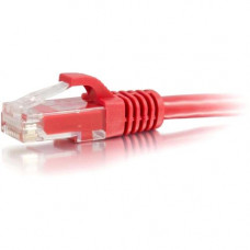 C2g -25ft Cat6 Snagless Unshielded (UTP) Network Patch Cable - Red - Category 6 for Network Device - RJ-45 Male - RJ-45 Male - 25ft - Red - TAA Compliance 27185