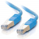C2g -25ft Cat5e Molded Shielded (STP) Network Patch Cable - Blue - Category 5e for Network Device - RJ-45 Male - RJ-45 Male - Shielded - 25ft - Blue 27266