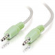 C2g 6ft 3.5mm M/M Stereo Audio Cable (PC-99 Color-Coded) - Mini-phone Male - Mini-phone Male - 6ft - Beige 27411