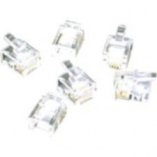 C2g RJ11 6x4 Modular Plug for Flat Stranded Cable - 50pk - RJ-11 27558