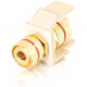 C2g Snap-In Red Banana Jack F/F Keystone Insert Module - Ivory - 1 x Banana Jack - Ivory 28740