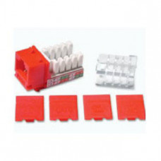 C2g Cat6 RJ45 UTP Keystone Jack - Red - RJ-45, 110-punchdown" 29314