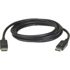 ATEN DisplayPort Audio/Video Cable - 9.84 ft DisplayPort A/V Cable for Audio/Video Device - DisplayPort Male Digital Audio/Video - DisplayPort Male Digital Audio/Video - Supports up to 3840 x 2160 - Shielding - Nickel Plated Connector - Black 2L7D03DP