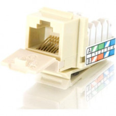 C2g 90&deg; Cat5E RJ45 UTP Keystone Jack - Ivory - RJ-45, 110-punchdown 35200