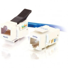 C2g Cat5E RJ45 UTP Toolless Keystone Jack - White - RJ-45, 110-punchdown - TAA Compliance 35225