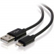 C2g 1m USB A to Lightning Cable - Charging Cable - iPhone Cable - 3ft Black - Use with the latest generation Apple&reg; iPad&reg;, iPhone&reg; or iPod&reg; devices to sync and charge 35499