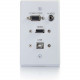 C2g HDMI, VGA, 3.5mm Audio and USB Pass Through Single Gang Wall Plate - White - 1-gang - White - 1 x HDMI Port(s) - 1 x Mini-phone Port(s) - 1 x VGA Port(s) 39706