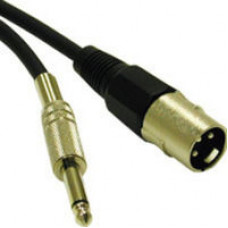 C2g 3ft Pro-Audio XLR Male to 1/4in Male Cable - XLR Male Audio - Male Audio - 3ft - Black 40034