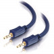 C2g 3ft Velocity 3.5mm M/M Stereo Audio Cable - Mini-phone Male - Mini-phone Male - 3ft - Blue 40601