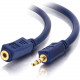 C2g 100ft Velocity 3.5mm M/F Stereo Audio Extension Cable - Mini-phone Male Stereo - Mini-phone Female Stereo - 100ft - Blue - RoHS Compliance 40946