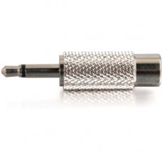 C2g 3.5mm Mono Male to RCA Female Audio Adapter - 1 x RCA Female - 1 x Mini-phone Male Audio - Metallic Silver - TAA Compliance 40633